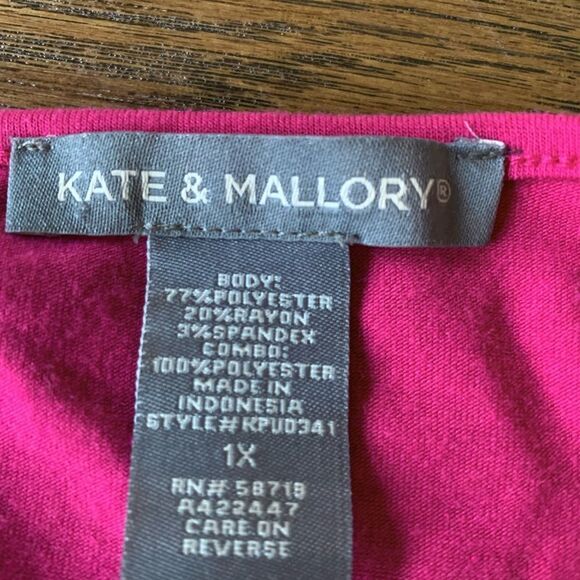 Kate & Mallory Zipper Pink Tunic Dress/Top - Picture 13 of 14